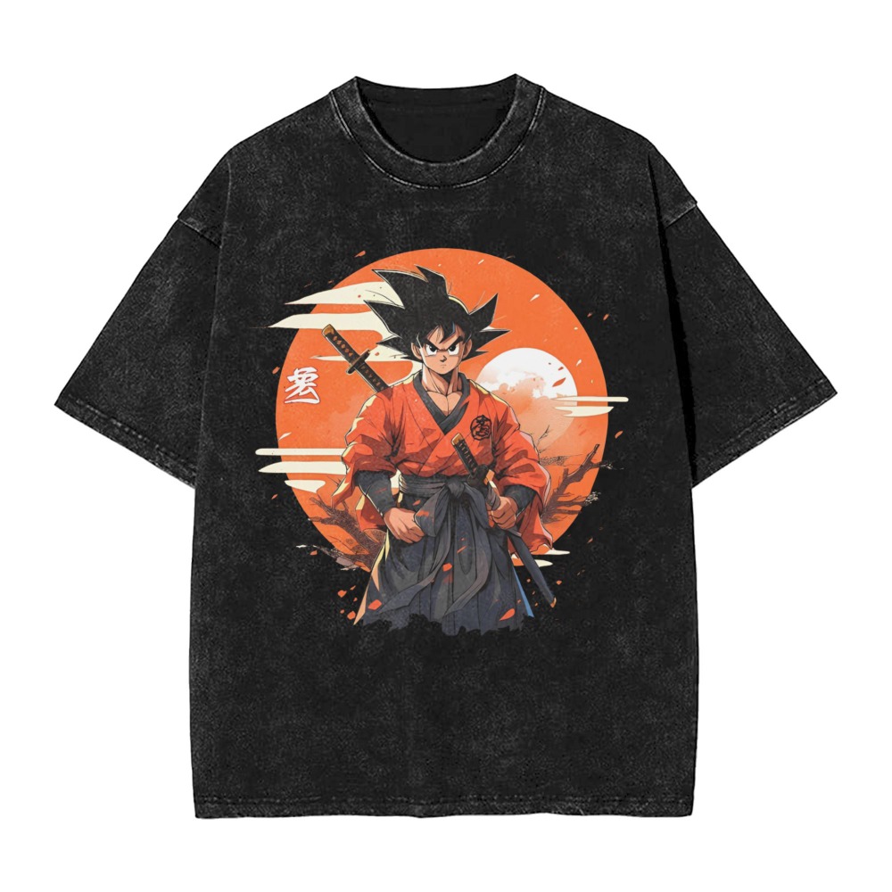 Summer Away Clothing - 特大サイズのコスプレ衣装カカロット 2026 夏新製品 Y2K ストリートヒップホップレトロメンズウォッシュ T