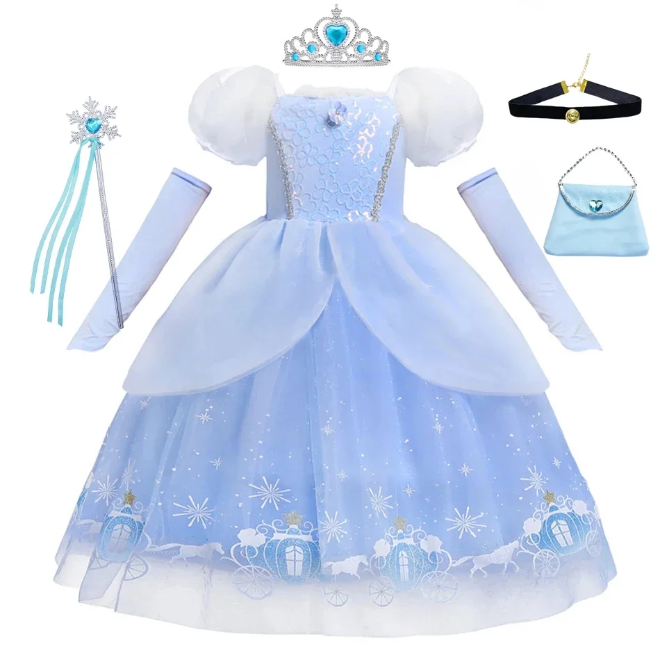 Summer Dresses Yours Clothing - シンデレラプリンセスコスプレドレス女の子子供ボールガウンスパンコールカーニバルチュチュパフメッシュ服誕生日ギフトサマードレス