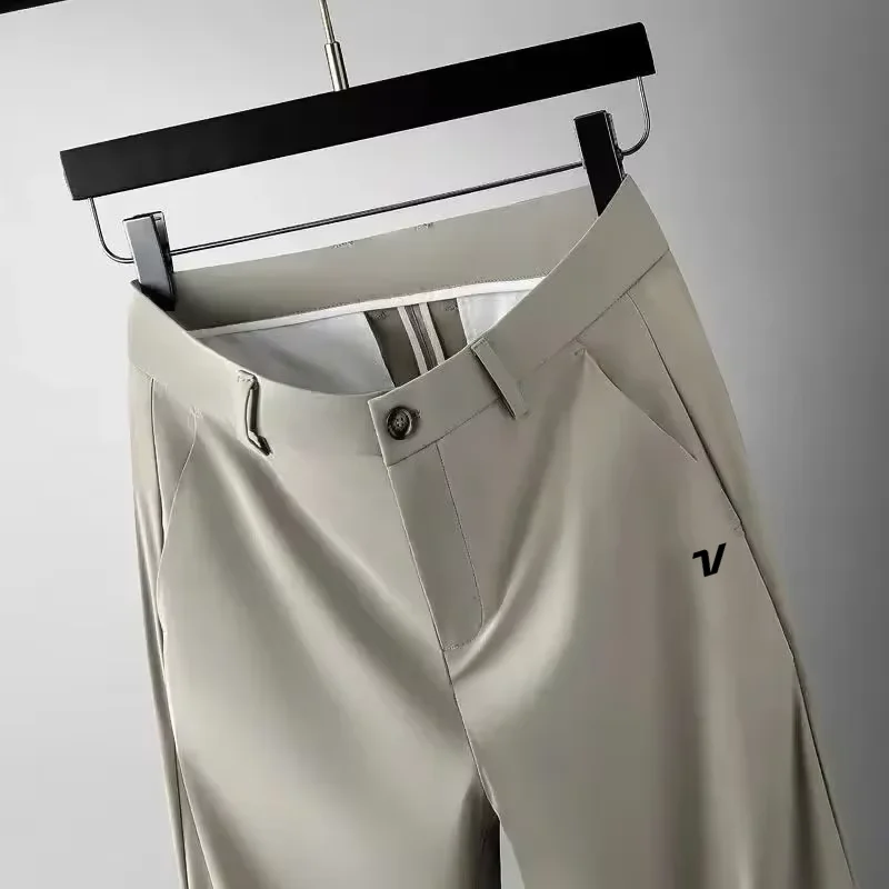 Summer Golf Clothing - 2026 夏シルク軽量メンズゴルフスーツ 2026 新しい高級ブランドゴルフパンツファッショナブルなビジネスカジュアルパンツゴルフ服