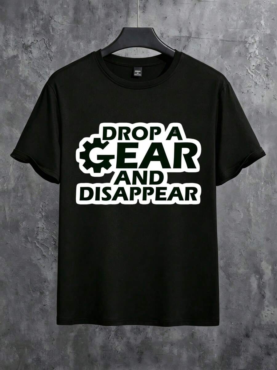 Summer Clothing Drop - ドロップ・ア・ギア・アンド・ディサバース ヴィンテージストリートスタイルグラフィックプリント、通気性のある100％コットン製メンズウェア