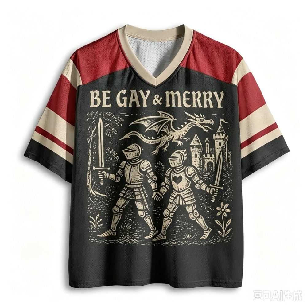 Summer Knights Clothing - レトロゴシック騎士ドラゴンとの戦い3Dプリント速乾スポーツメンズレディースVネックルーズTシャツファッショナブルストリート親子服