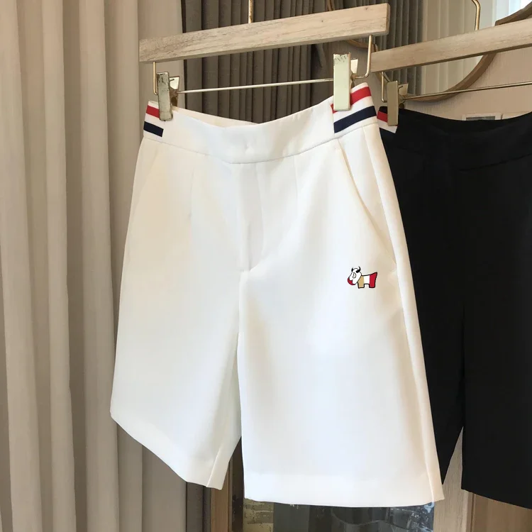 Summer Golf Clothing - 夏ルーズ女性のゴルフショーツファッションパンツ女性のワイドレッグパンツ 2026 新しいカジュアルストレートパンツ女性ゴルフ服