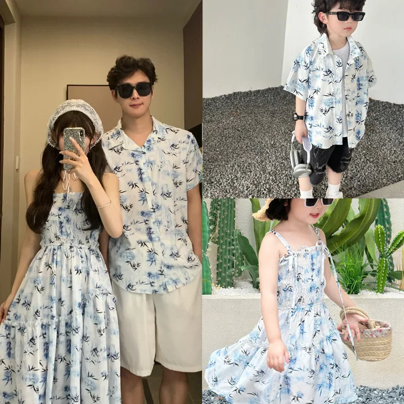 Summer Dresses Yours Clothing - 家族の休暇の服,家族のスタイル,ママ,娘,ビーチドレス,パパ,息子のシャツ,親,子供,夏の服