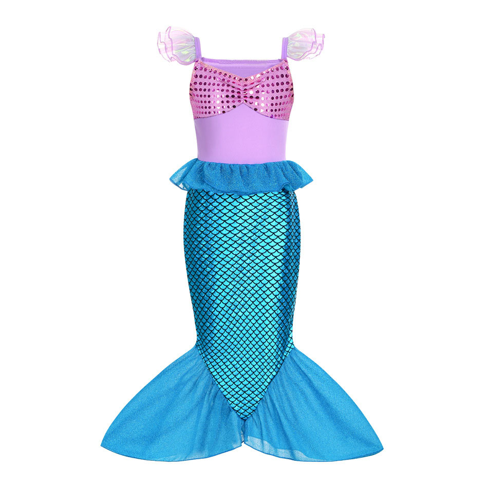 小さな女の子のためのプリンセスドレス,アリエル,マーメイド, - Summer Dresses Yours Clothing のレビューと価格