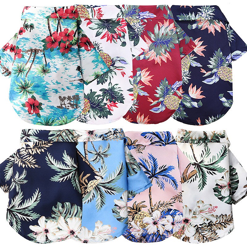 ハワイアンビーチスタイル犬服 犬Tシャツ 夏ペット服 小型犬 - Summer Dog Clothing のレビューと価格