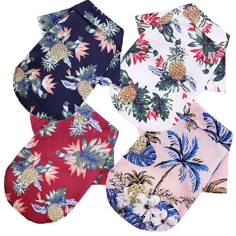 ハワイアンビーチスタイル犬服 犬Tシャツ 夏ペット服 小型犬 - Summer Dog Clothing のレビューと価格