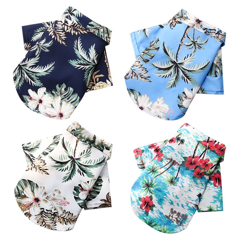 ハワイアンビーチスタイル犬服 犬Tシャツ 夏ペット服 小型犬 - Summer Dog Clothing のレビューと価格