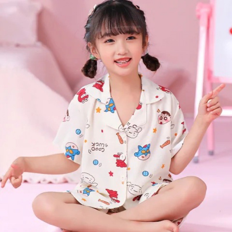 2 個夏クレヨンしんちゃん子供用パジャマセット子供パジャマカ - Summer Away Clothing のレビューと価格