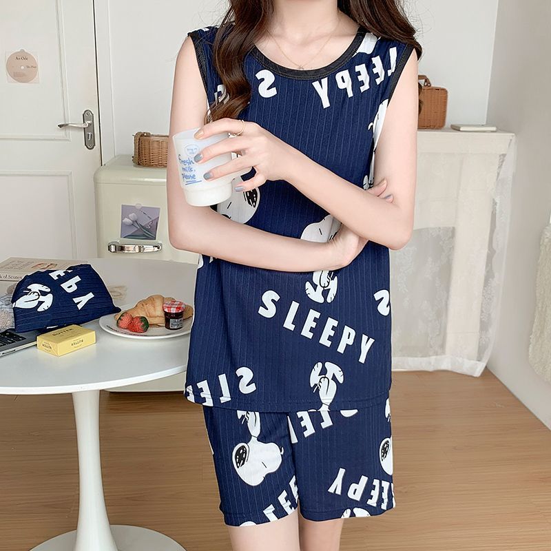 カートゥーン スヌーピー サマーパジャマ ショーツセット 可 - Summer Away Clothing のレビューと価格