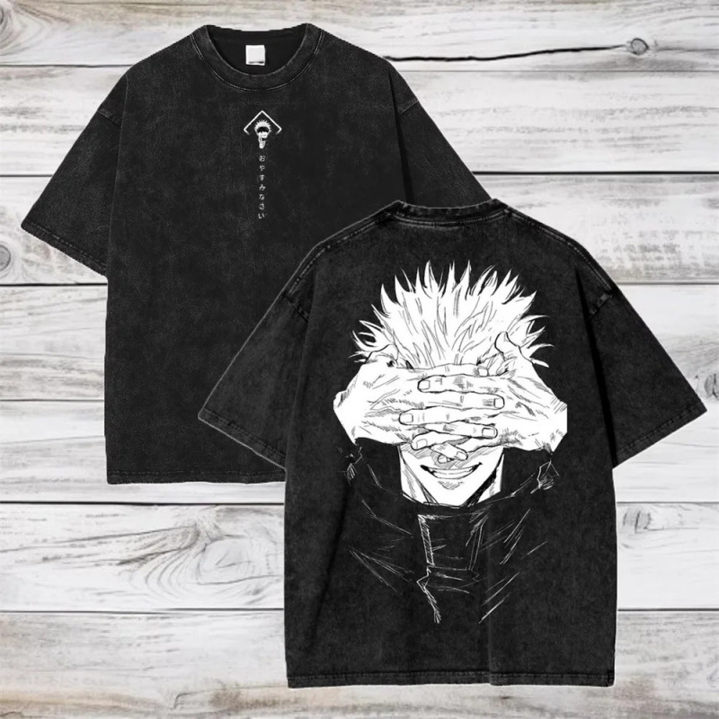 五条悟呪術廻戦 Tシャツ男性女性 Tシャツウォッシュコットン - Summer Away Clothing のレビューと価格