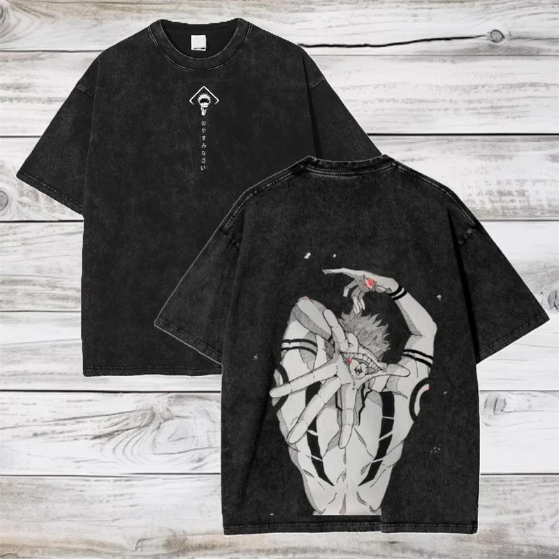 五条悟呪術廻戦 Tシャツ男性女性 Tシャツウォッシュコットン - Summer Away Clothing のレビューと価格