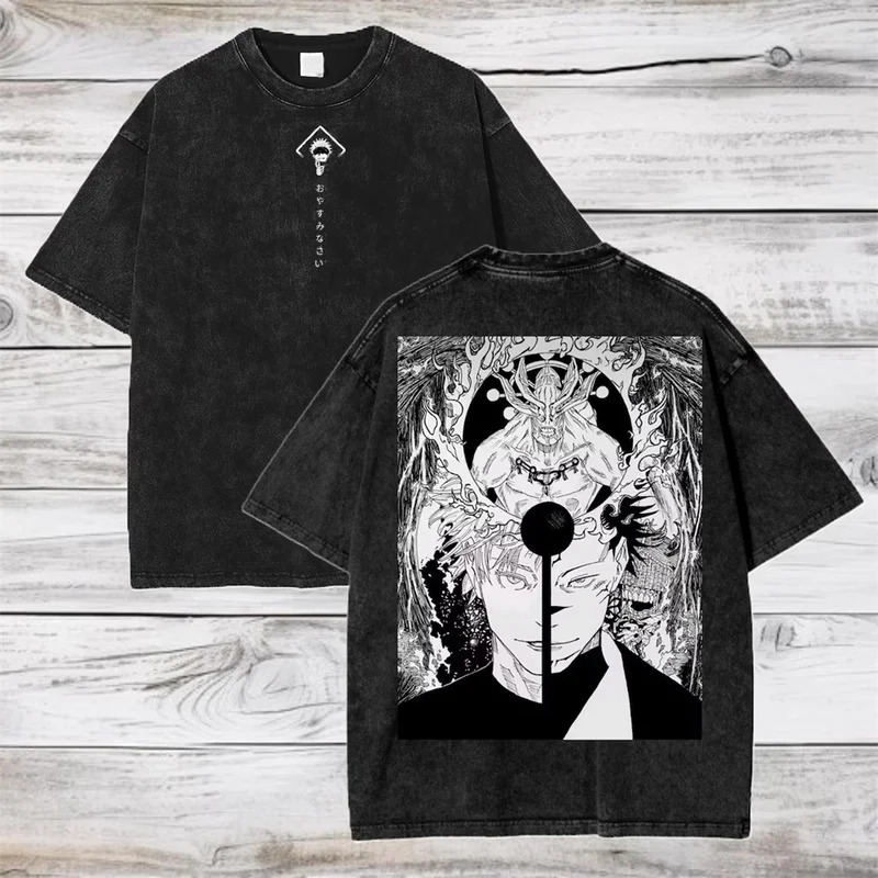 五条悟呪術廻戦 Tシャツ男性女性 Tシャツウォッシュコットン - Summer Away Clothing のレビューと価格