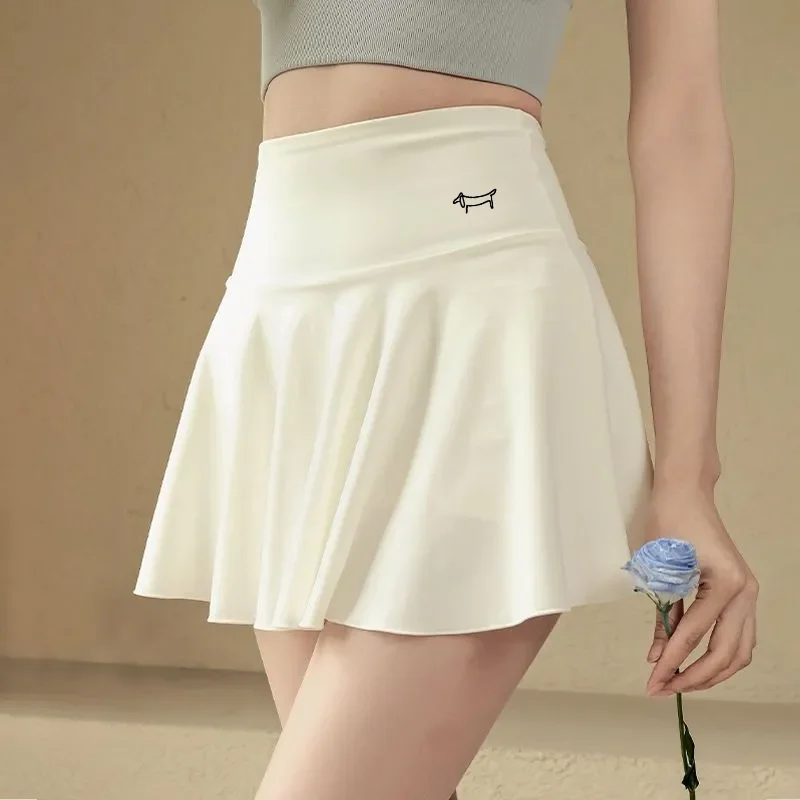 夏用女性ゴルフスポーツショートスカート、露出防止テニススカー - Summer Golf Clothing のレビューと価格