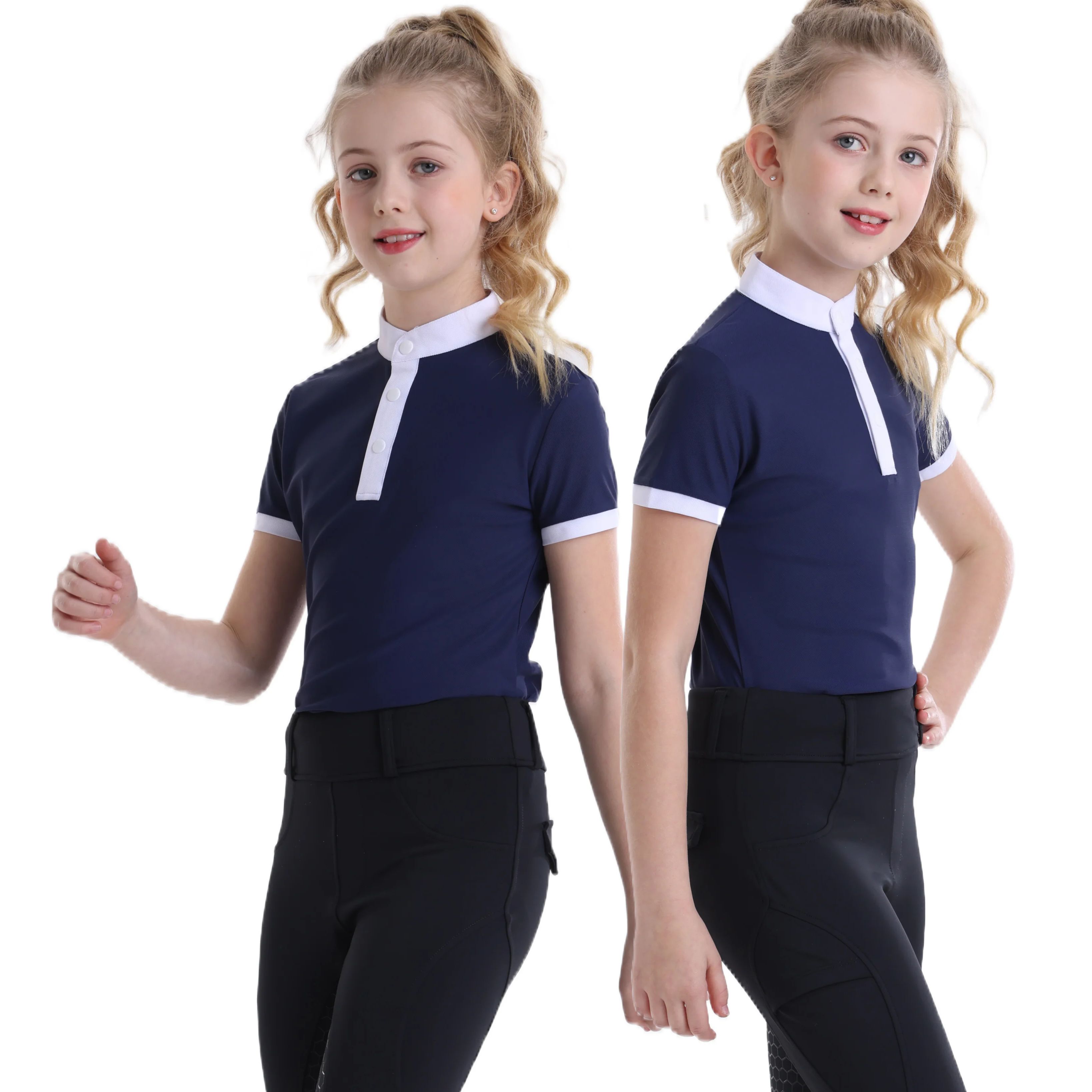 夏用子供用半袖乗馬Tシャツ子供用乗馬服夏用半袖速乾性高弾性 - Summer Equestrian Clothing のレビューと価格