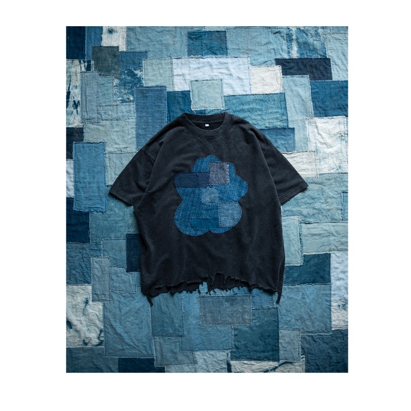 ハイストリート ハンドメイド インディゴ染め パッチワーク  - Summer Clothing Drop のレビューと価格