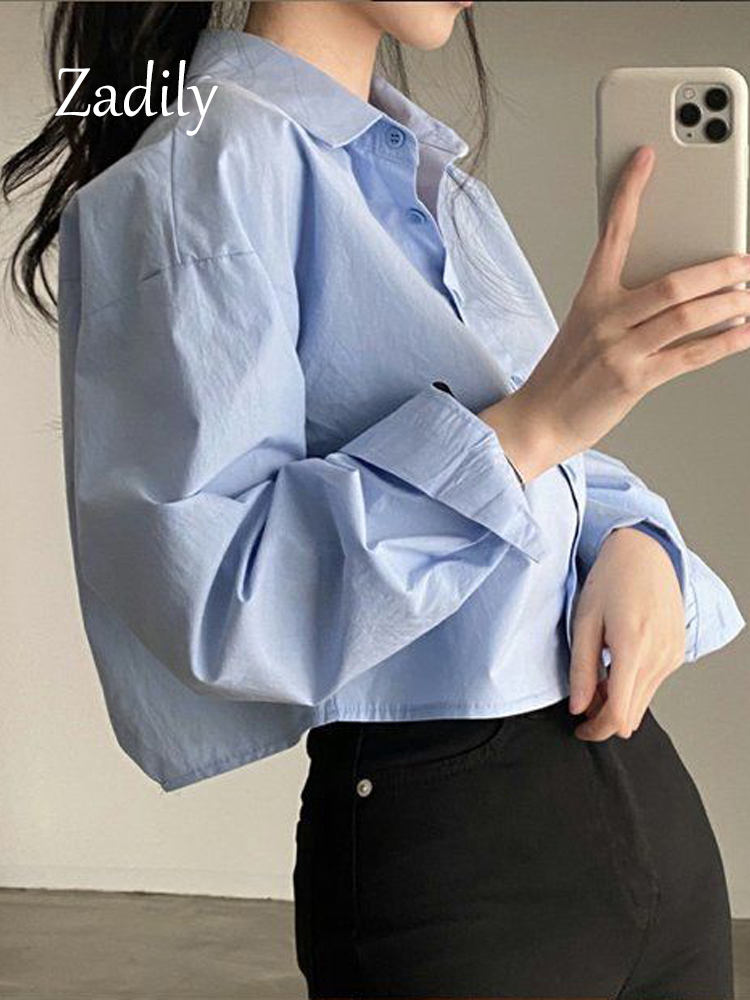 Zadily 2023 春の新カジュアル長袖女性白シャツ韓国 - Summer Clothing Drop のレビューと価格