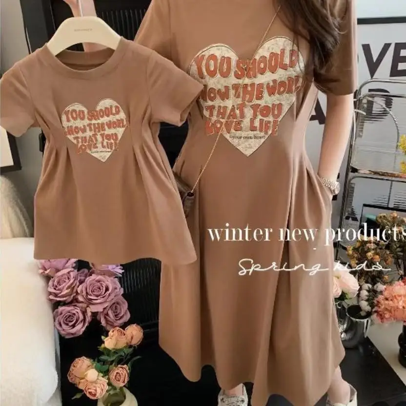 2026年韓国風親子コーデ　夏ファッション　無地プリント　母 - Summer Dresses Yours Clothing のレビューと価格