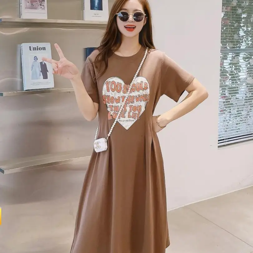 2026年韓国風親子コーデ　夏ファッション　無地プリント　母 - Summer Dresses Yours Clothing のレビューと価格