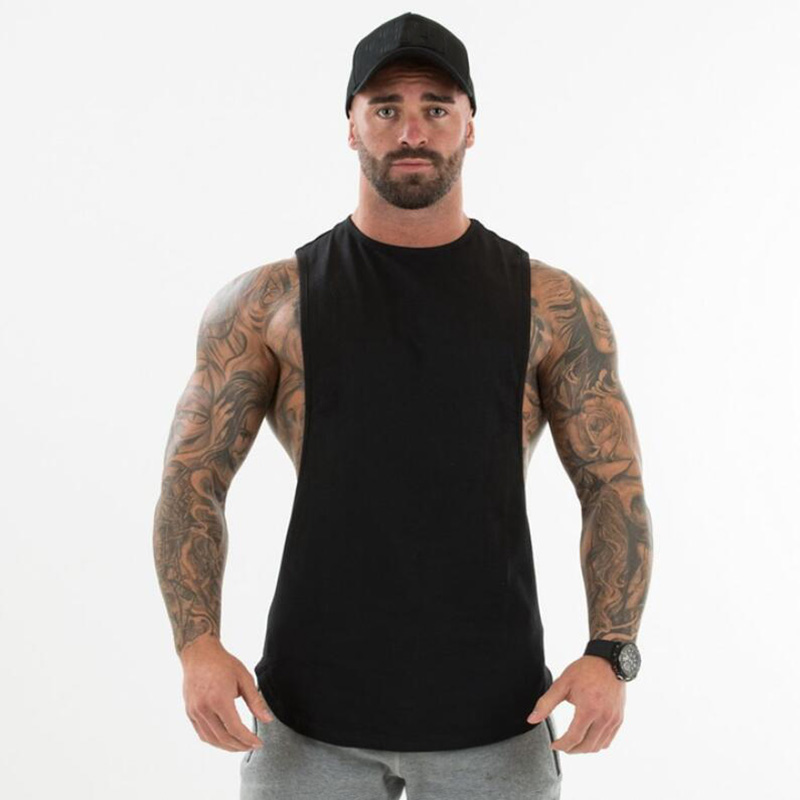 無地ボディービル服フィットネスメンズフロー遮断tシャツドロッ - Summer Clothing Drop のレビューと価格