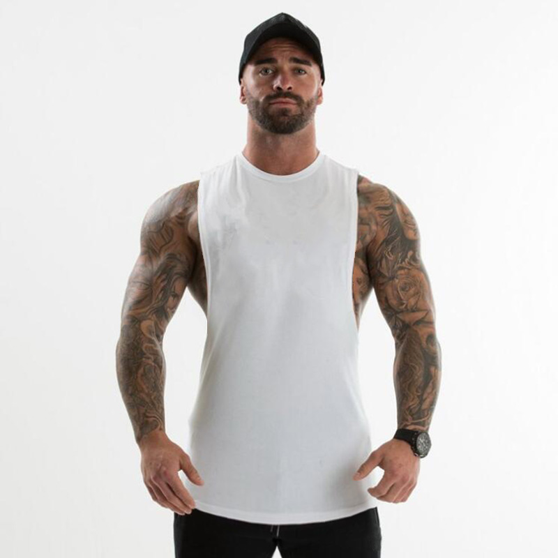 無地ボディービル服フィットネスメンズフロー遮断tシャツドロッ - Summer Clothing Drop のレビューと価格