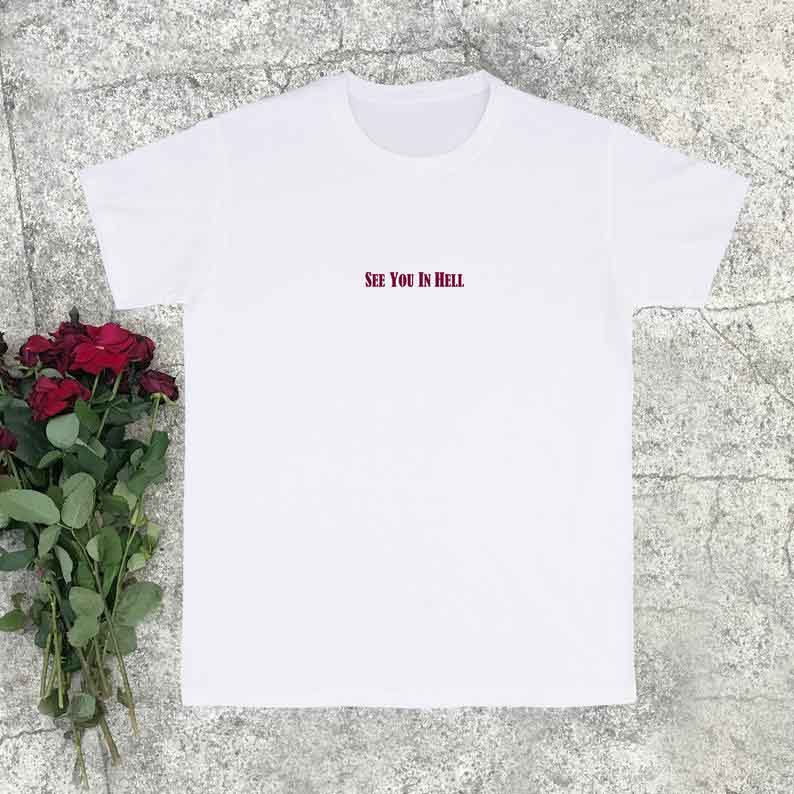 Skuggnas 新着地獄で会いましょう Tシャツ美的シャツ - Summer Clothing Drop のレビューと価格