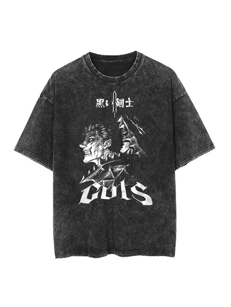 ベルセルク アニメグッズ ガッツ プリント レトロ ウォッシ - Summer Away Clothing のレビューと価格