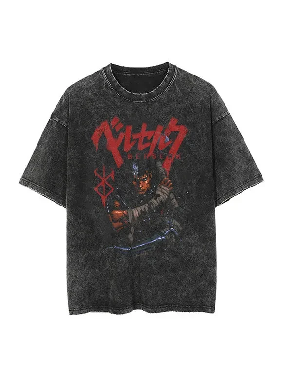 ベルセルク アニメグッズ ガッツ プリント レトロ ウォッシ - Summer Away Clothing のレビューと価格