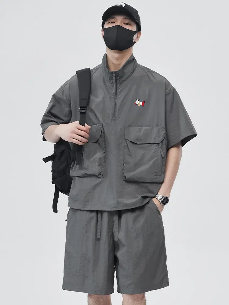 メンズゴルフセット ツーピースゴルフシャツトップとショーツ  - Summer Golf Clothing のレビューと価格