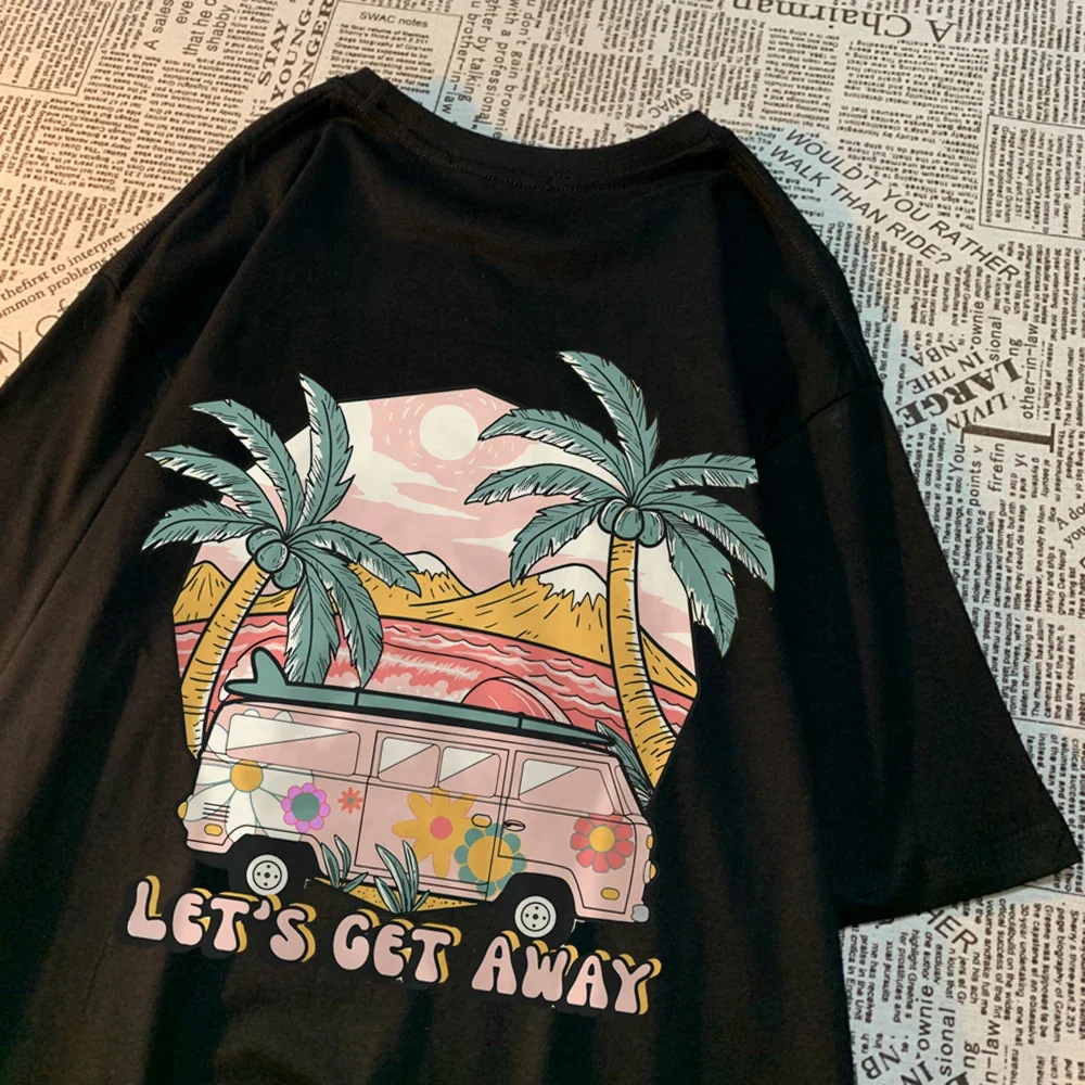 Let's Get Away バスに乗って休暇に行く印刷女性 - Summer Away Clothing のレビューと価格