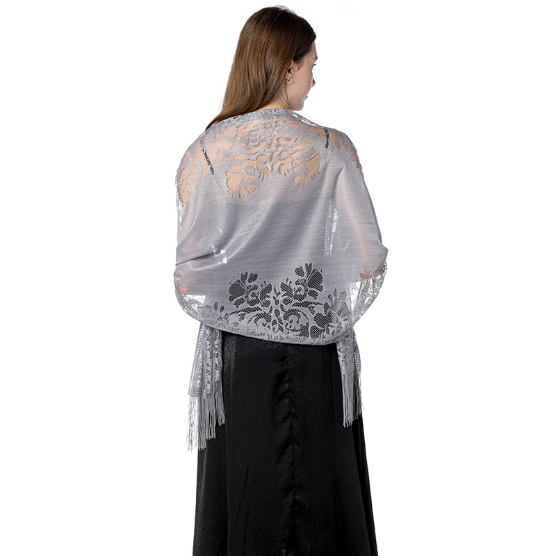 女性のための薄くて透かし彫りの花のマント、長いタッセル、日焼 - Summer Evenings Clothing のレビューと価格