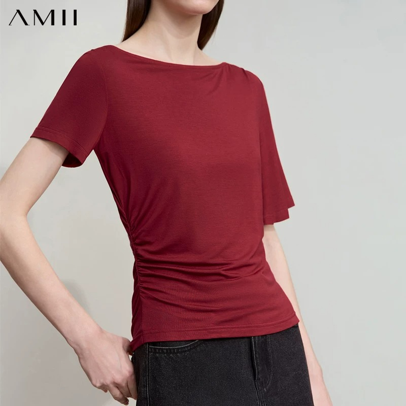 AMII ミニマリスト レディース スリムフィット Tシャツ - Summer Clothing Drop のレビューと価格