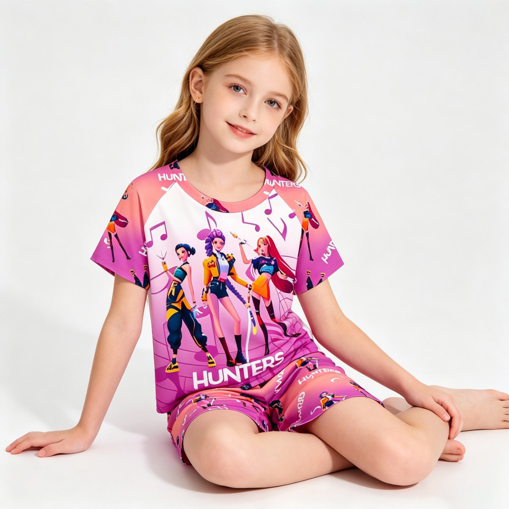 2026年新作 K-POPテーマ キッズパジャマセット 女の - Summer Clothing For Teen Girls のレビューと価格