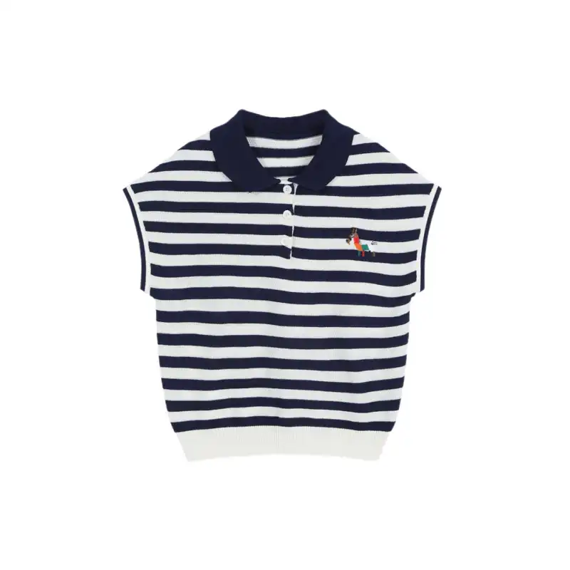 婦人服ファッションストライプニットターンダウンカラーTシャツ - Summer Clothing Drop のレビューと価格
