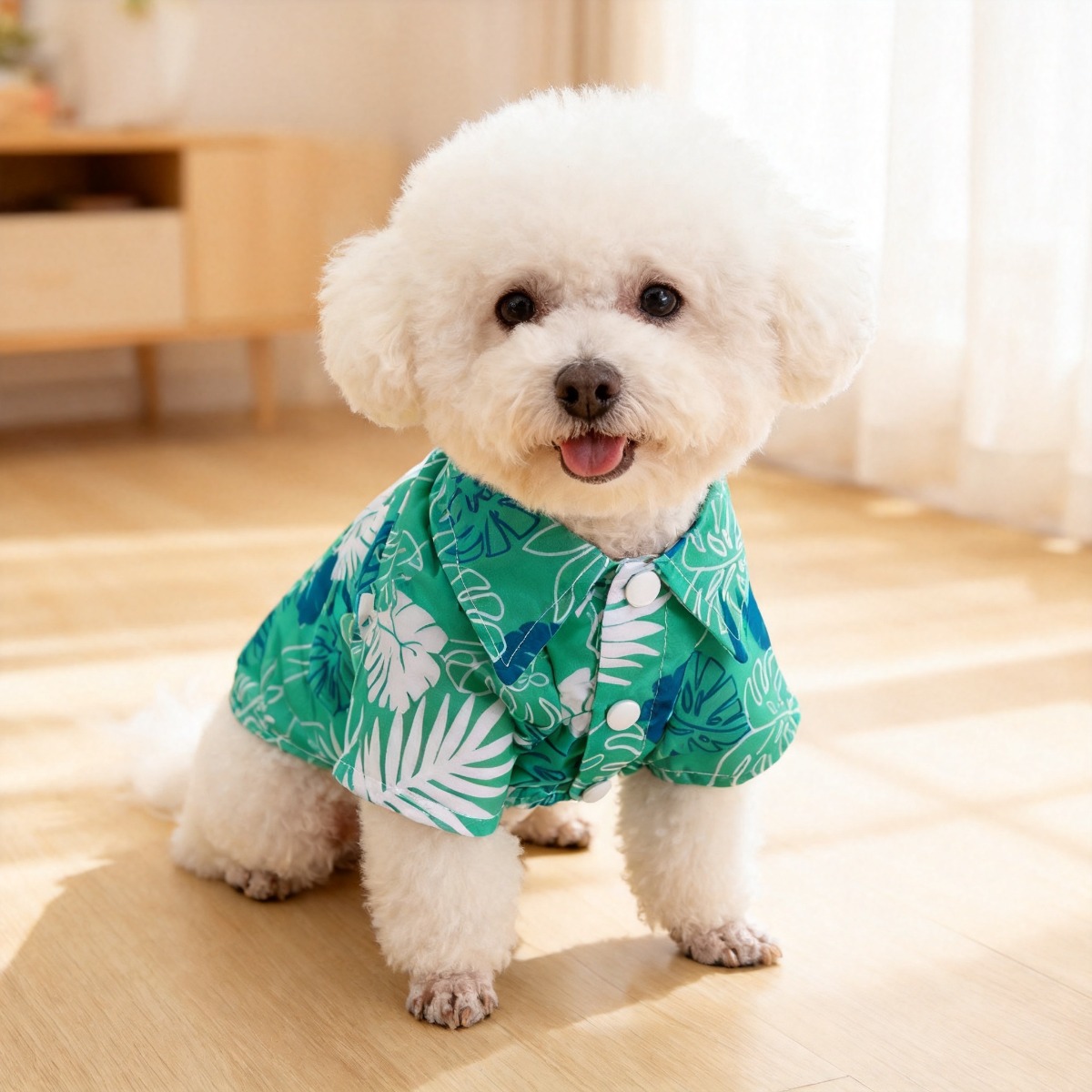 猫用花柄シャツ、軽量春夏用静電気防止ウール、ペルシャブルーグ - Summer Dog Clothing のレビューと価格