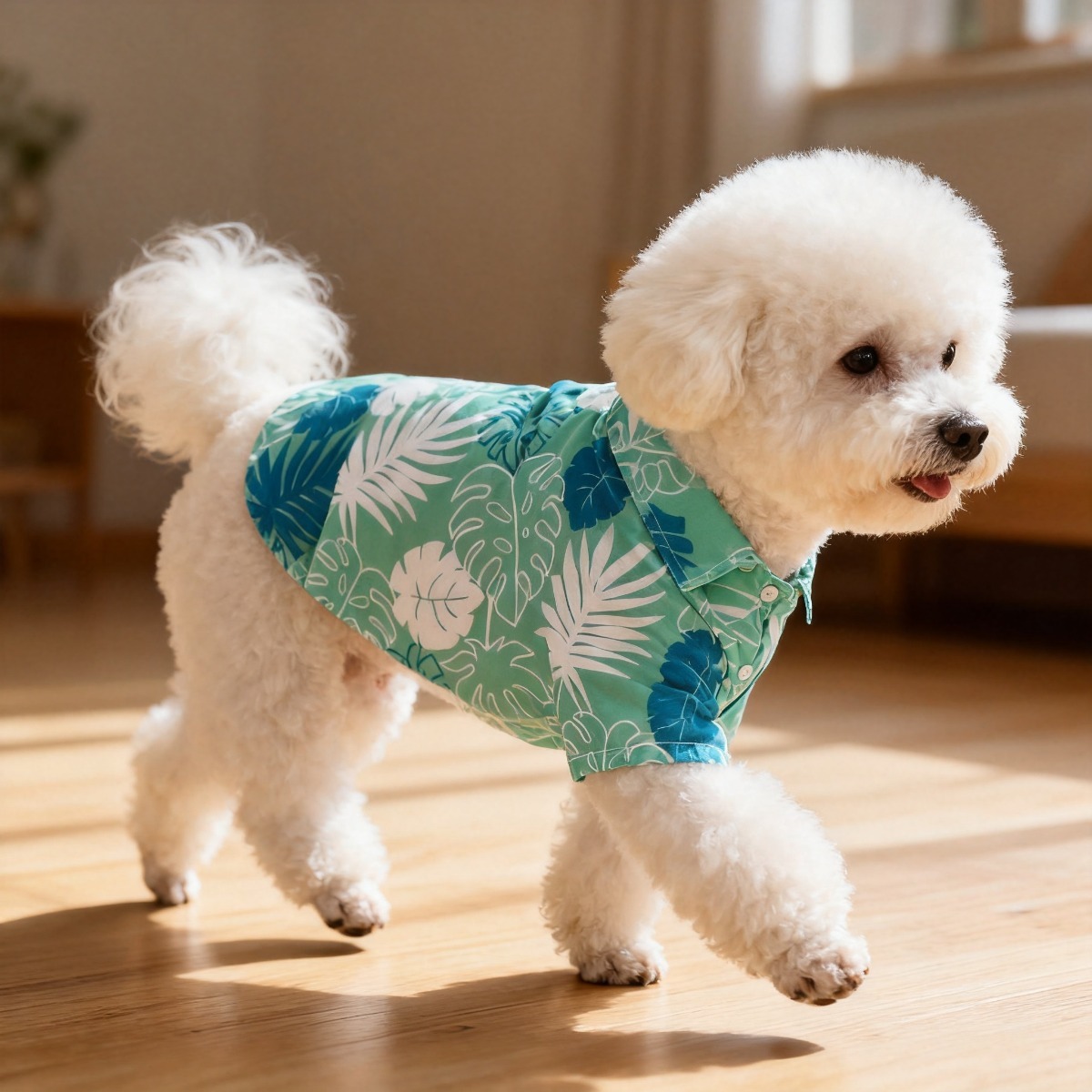 猫用花柄シャツ、軽量春夏用静電気防止ウール、ペルシャブルーグ - Summer Dog Clothing のレビューと価格