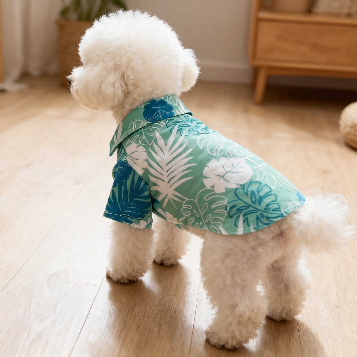 猫用花柄シャツ、軽量春夏用静電気防止ウール、ペルシャブルーグ - Summer Dog Clothing のレビューと価格