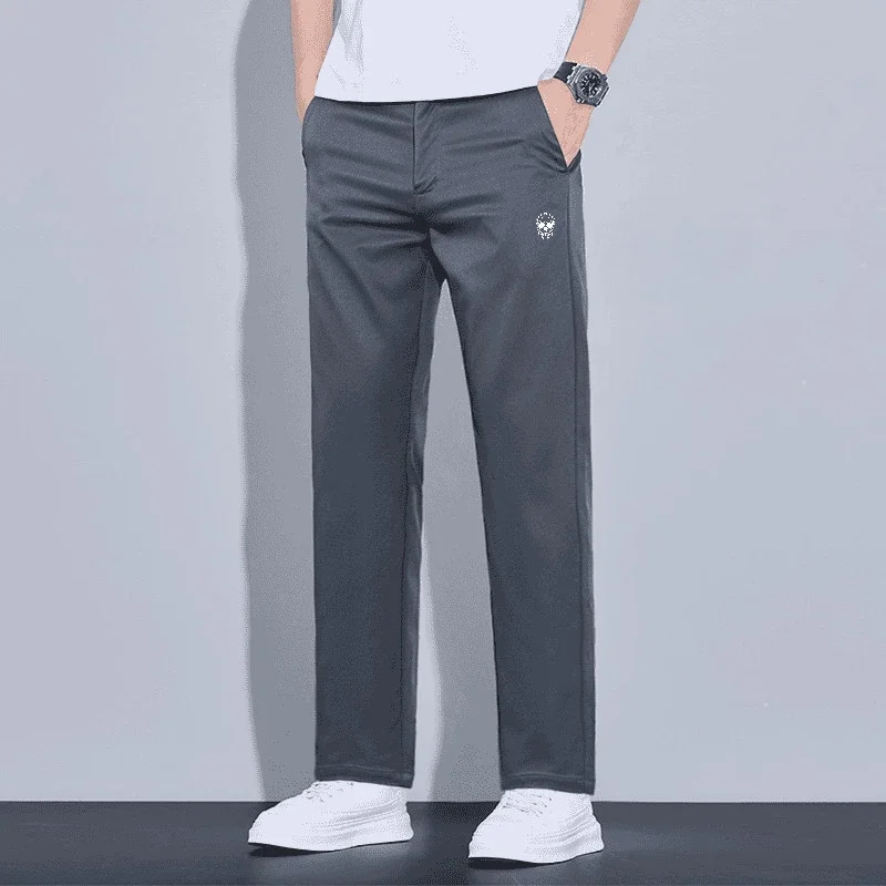 メンズゴルフカジュアルパンツ夏薄手速乾ストレートパンツ弾性ウ - Summer Golf Clothing のレビューと価格