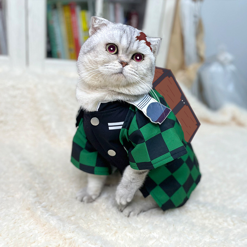 デーモンスレイヤー善逸ペット服アニメ周辺機器かわいい猫犬衣装 - Summer Dog Clothing のレビューと価格