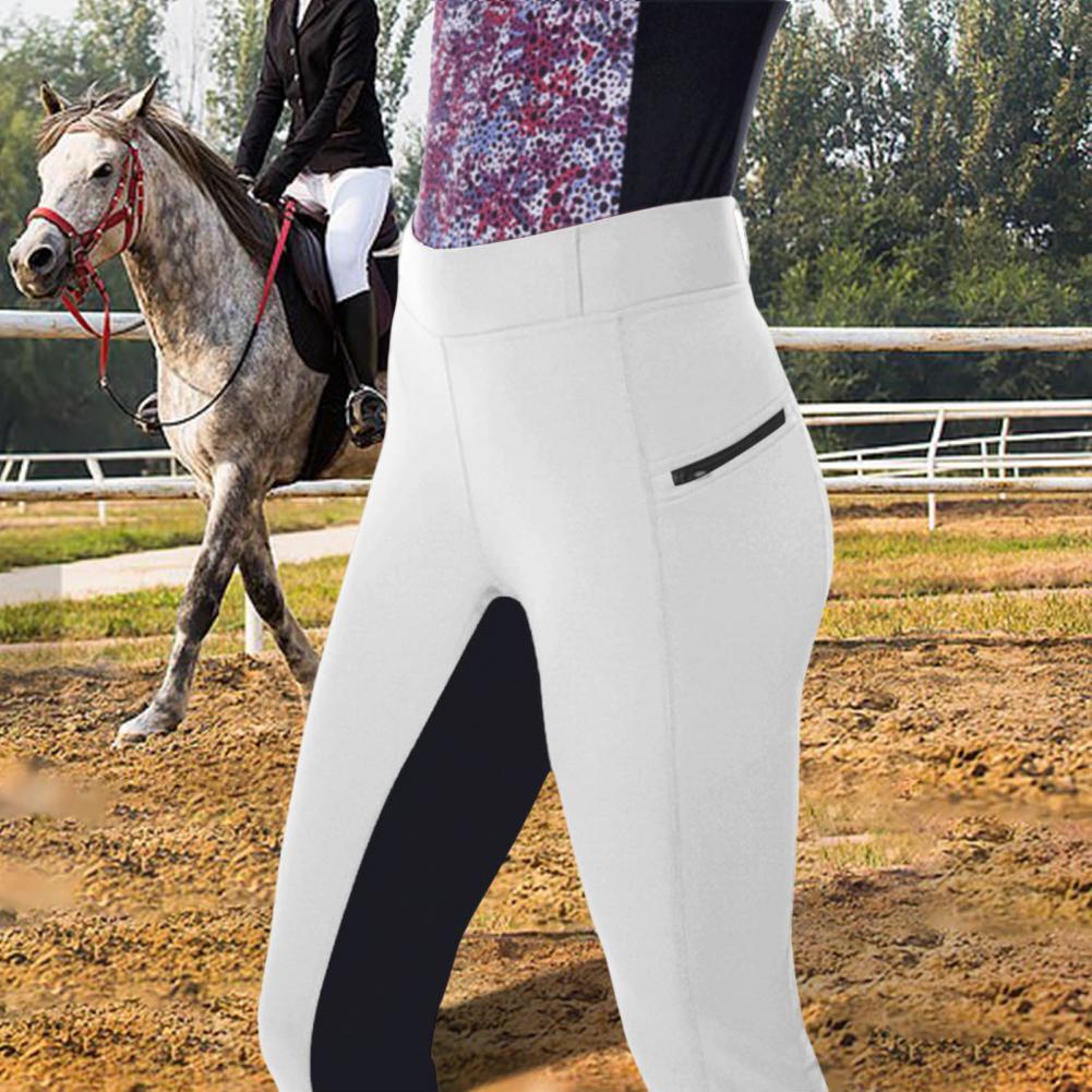 ハイウエストパンクスタイル伸縮性抜群ナイン丈乗馬パンツ拼接カ - Summer Equestrian Clothing のレビューと価格
