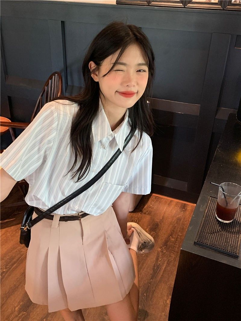 シャツ女性竹リネンブレンドマンダリンカラークロップドフィット - Crop Blouse Linen のレビューと価格