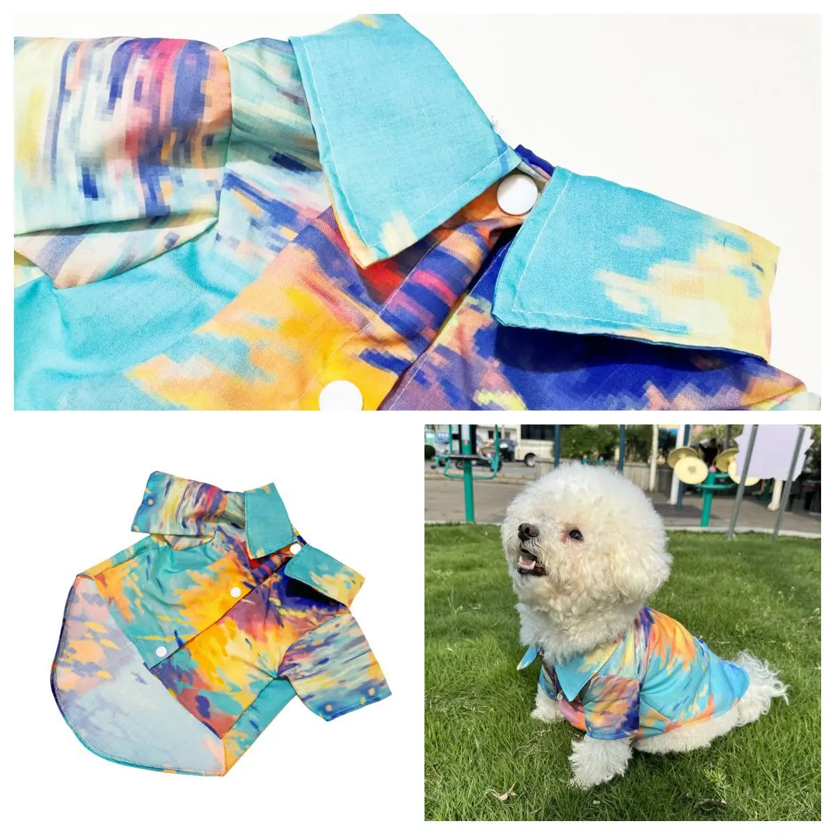 ハワイアンシャツ ペットビーチウェア 犬猫用 四季通用服用品 - Summer Dog Clothing のレビューと価格