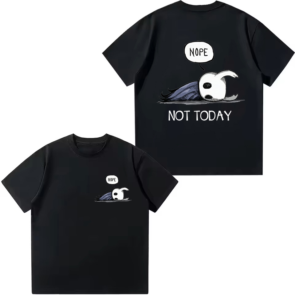 面白いホロウナイト「今日はいいよ」プリントTシャツ子供服男の - Summer Knights Clothing のレビューと価格
