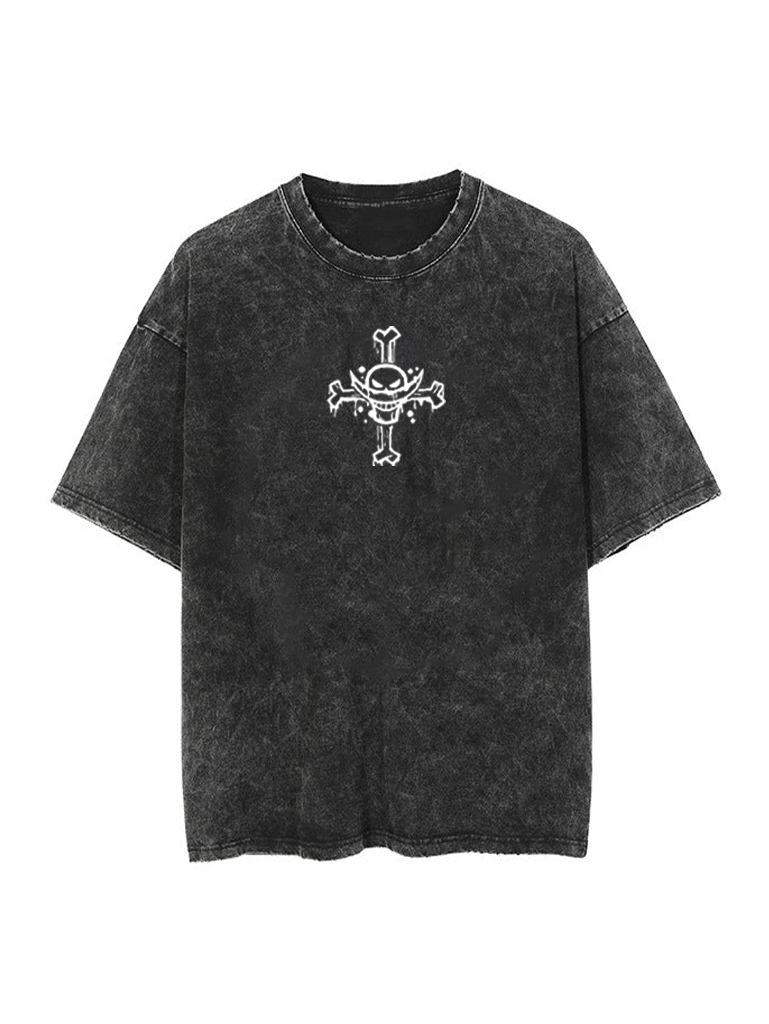 ワンピースヴィンテージ白ひげ海賊団グラフィック両面 Tシャツ - Summer Away Clothing のレビューと価格