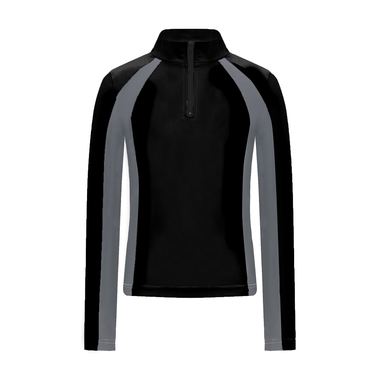 キッズガールズ乗馬服長袖ハーフジップ速乾カラーブロックシャツ - Summer Equestrian Clothing のレビューと価格